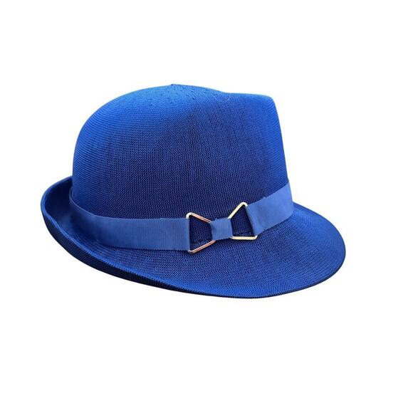 Vintage Kangol Zephyr Faye Blue Woven Hat elegant women’s unique breathable - Picture 1 of 8